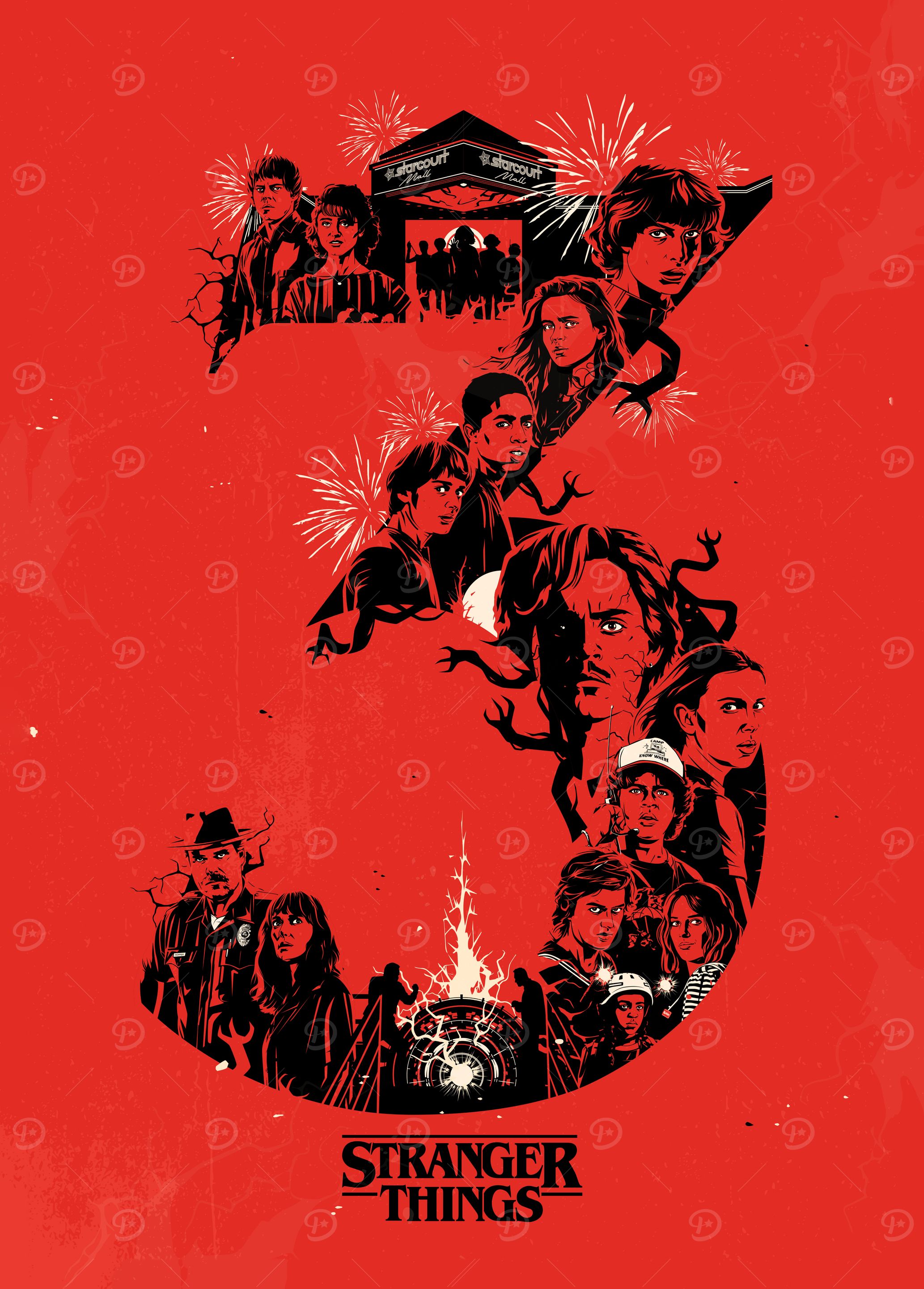 Stranger Things: Season 3 Iconography' Poster, picture, metal