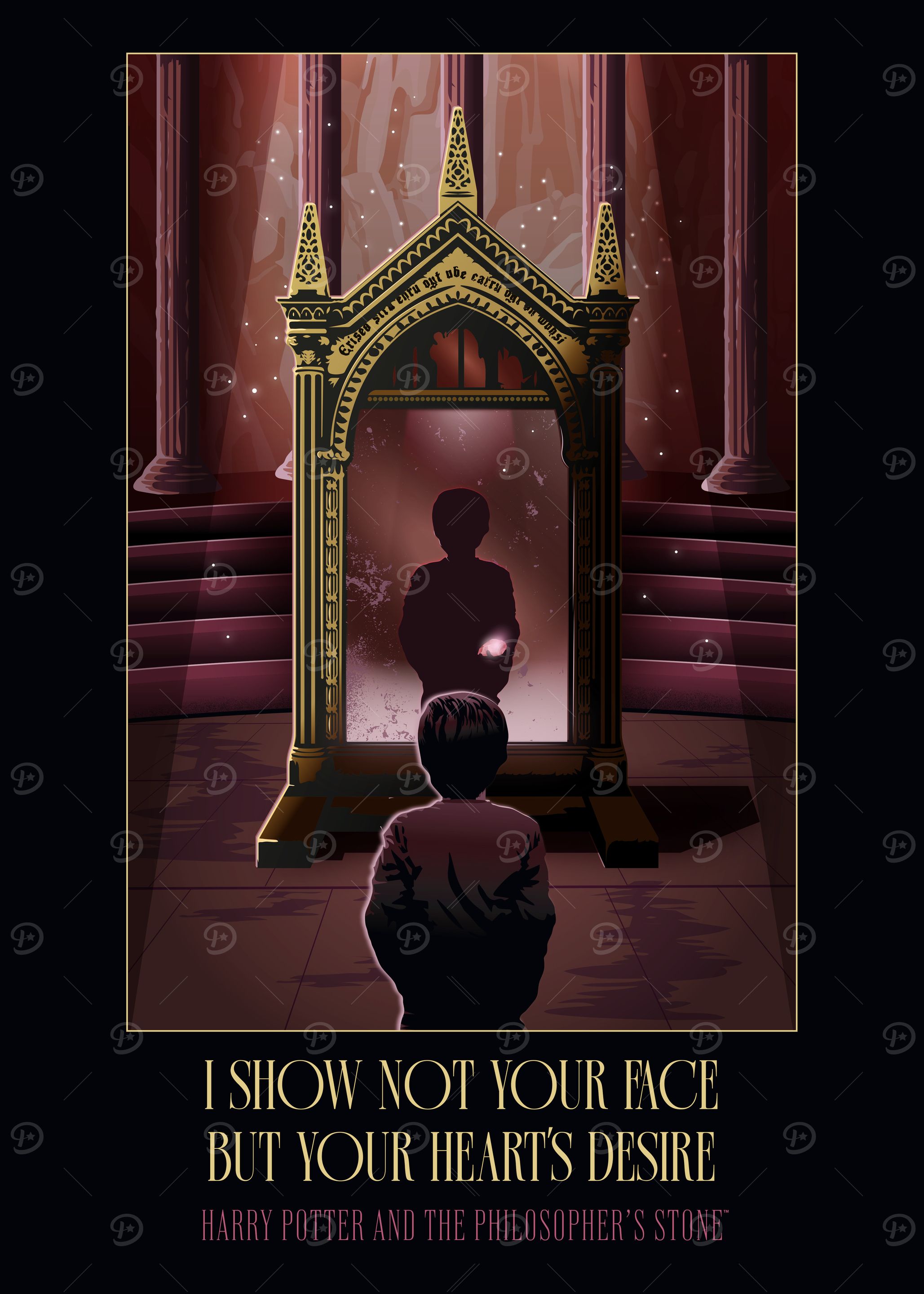 Harry Potter and Mirror of Erised' Poster, picture, metal print