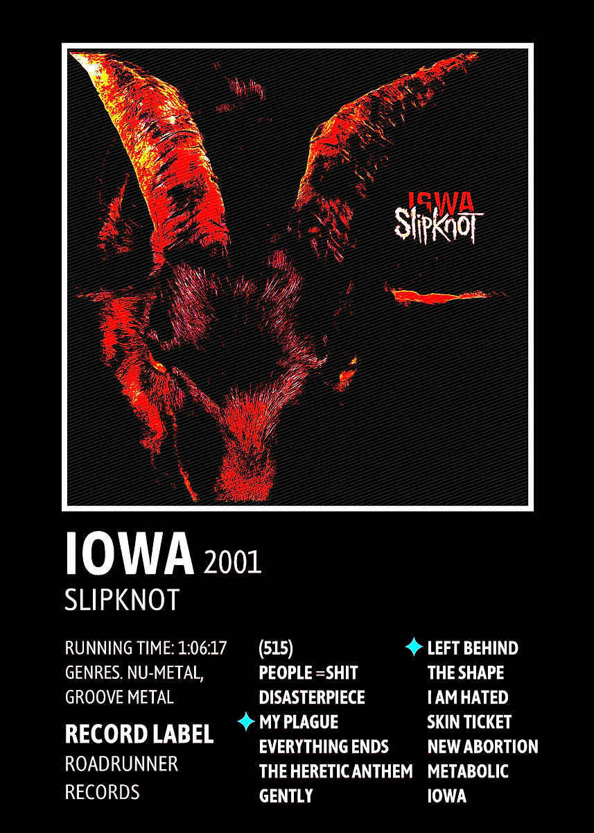 Slipknot Iowa Album Cover Art new version' Poster, picture, metal