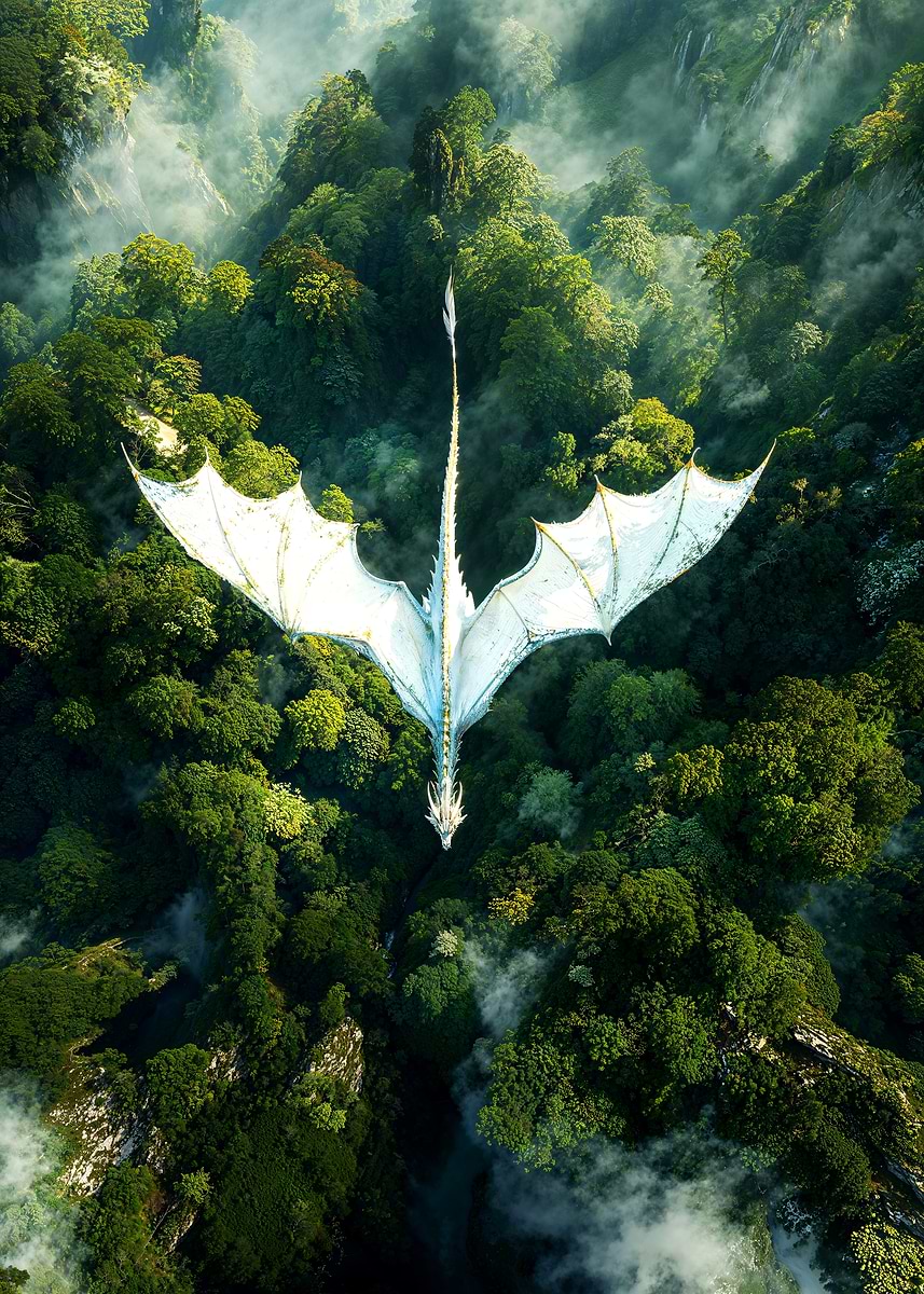 Pearlscale Dragon Ascent — from the Dragons Lair collection, a Pixaverse metal print
