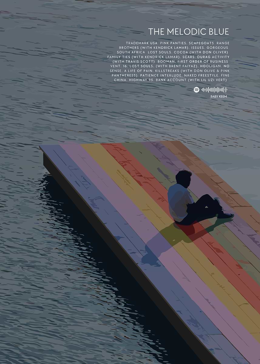 Baby Keem The Melodic Blue Album Cover' Poster, picture, metal