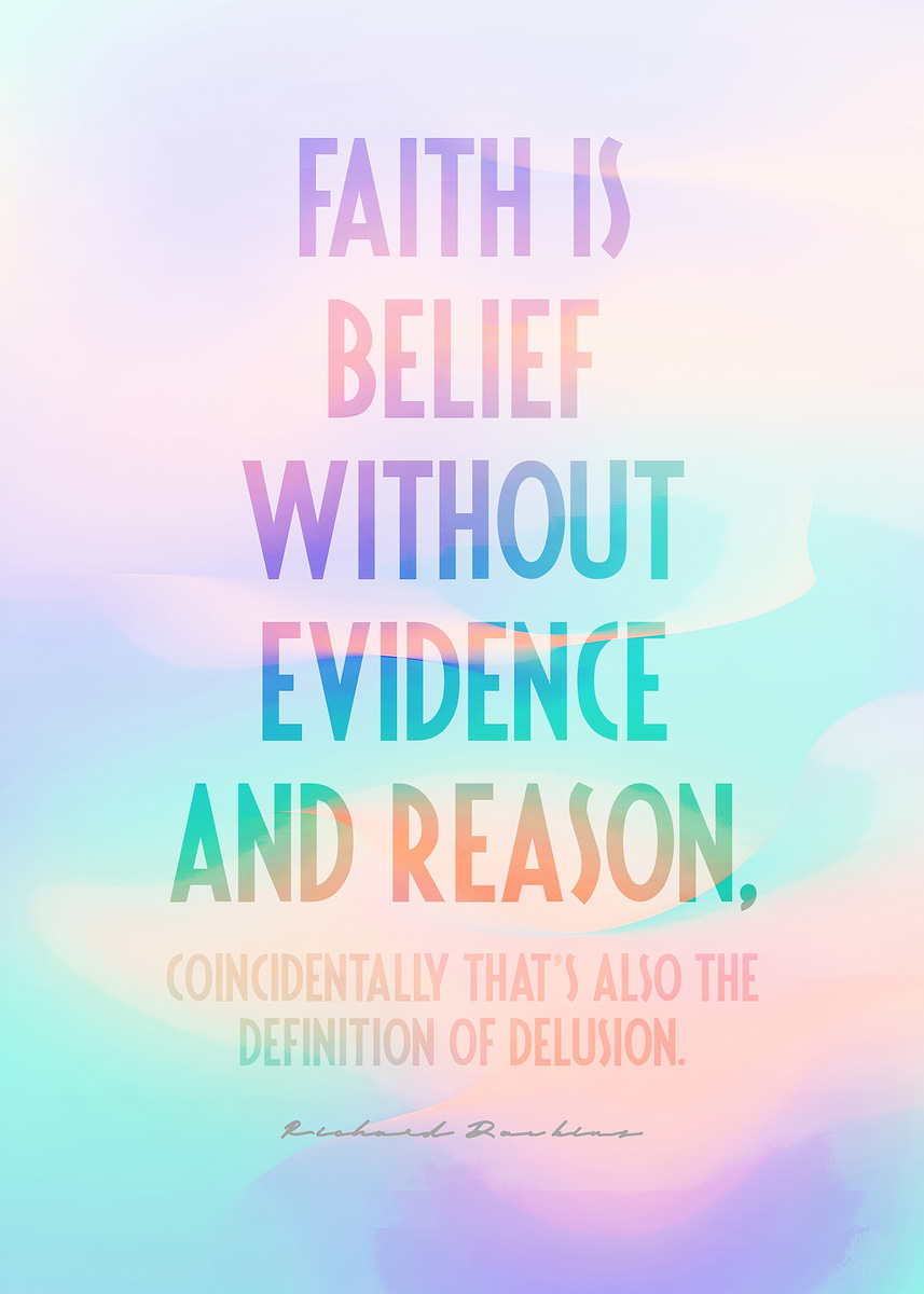 'Famous Science Quote by Richard Dawkins' Poster, picture, metal print ...