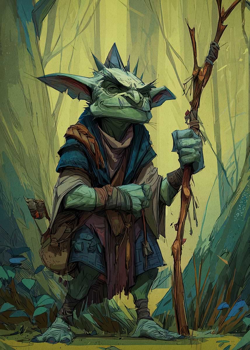 'Green Goblin in Forest Illustration' Poster, picture, metal print ...