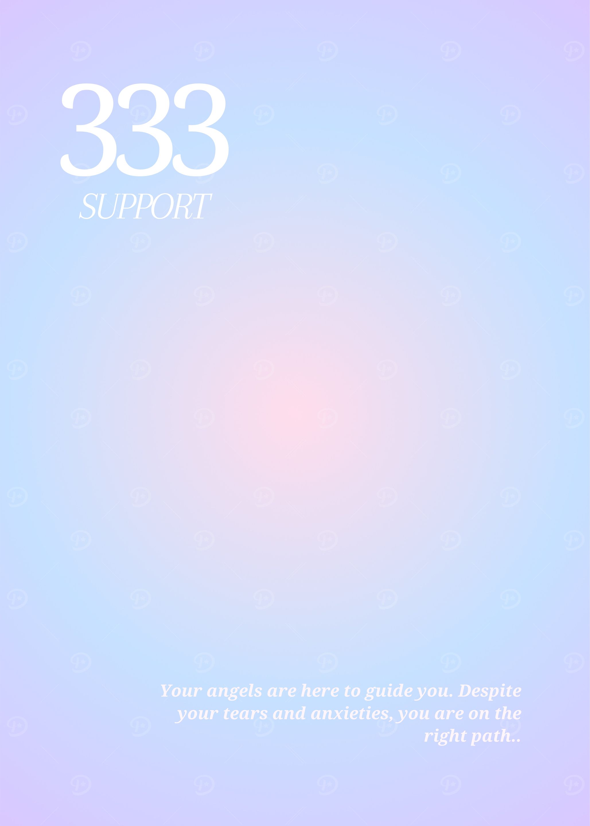 '333 Support Angel Number' Poster, picture, metal print, paint by ...