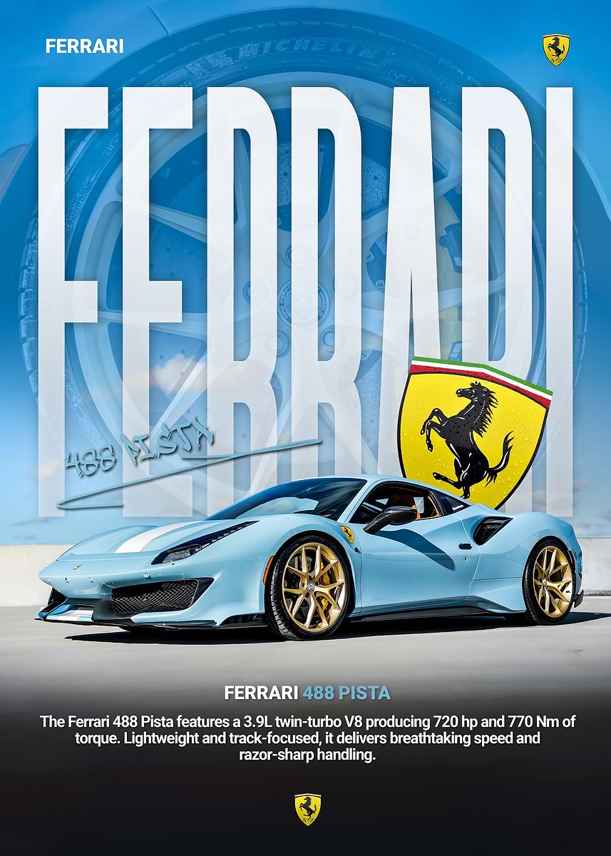 『入手困難』Ferrari 488 PISTA カタログ 5枚入り 入手困難』Ferrari 488 PISTA カタログ 5枚入り 入手困難』Ferrari 488