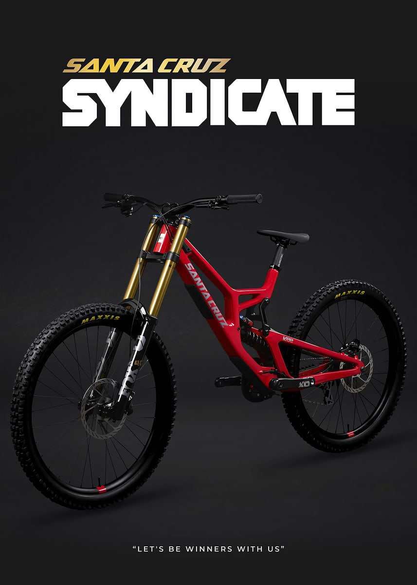 Santa Cruz V10 Syndicate Downhill Mountain Bike' Poster, picture
