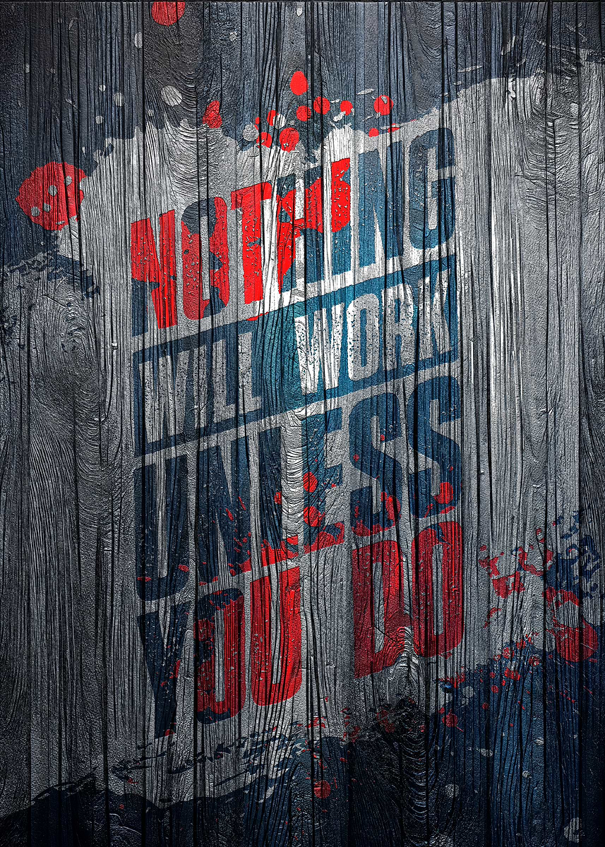 'Motivational Quote on Wood Texture' Poster, picture, metal print ...