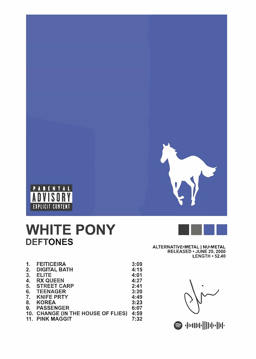 Deftones - White Pony Album Cover Poster, Picture & Metal Print