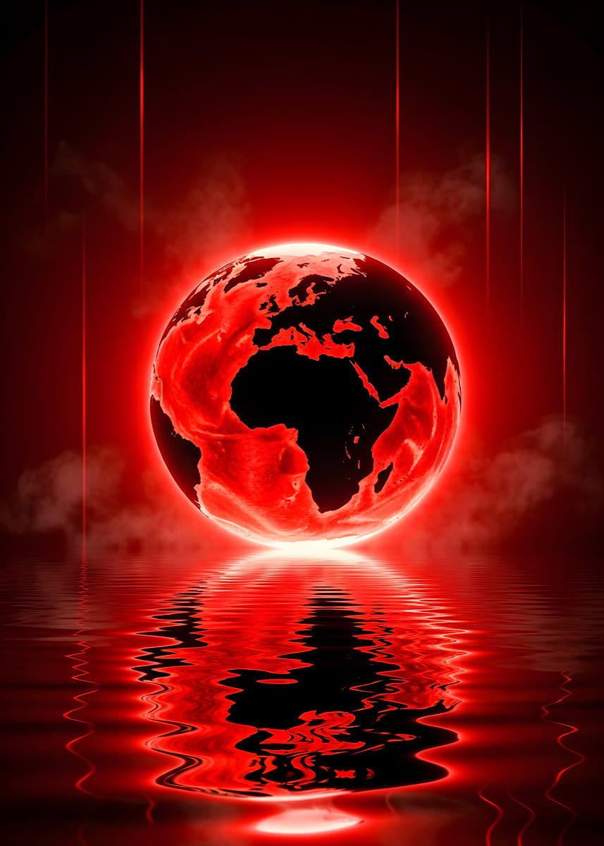 'Red Earth Reflection' Poster, picture, metal print, paint by Neox ...