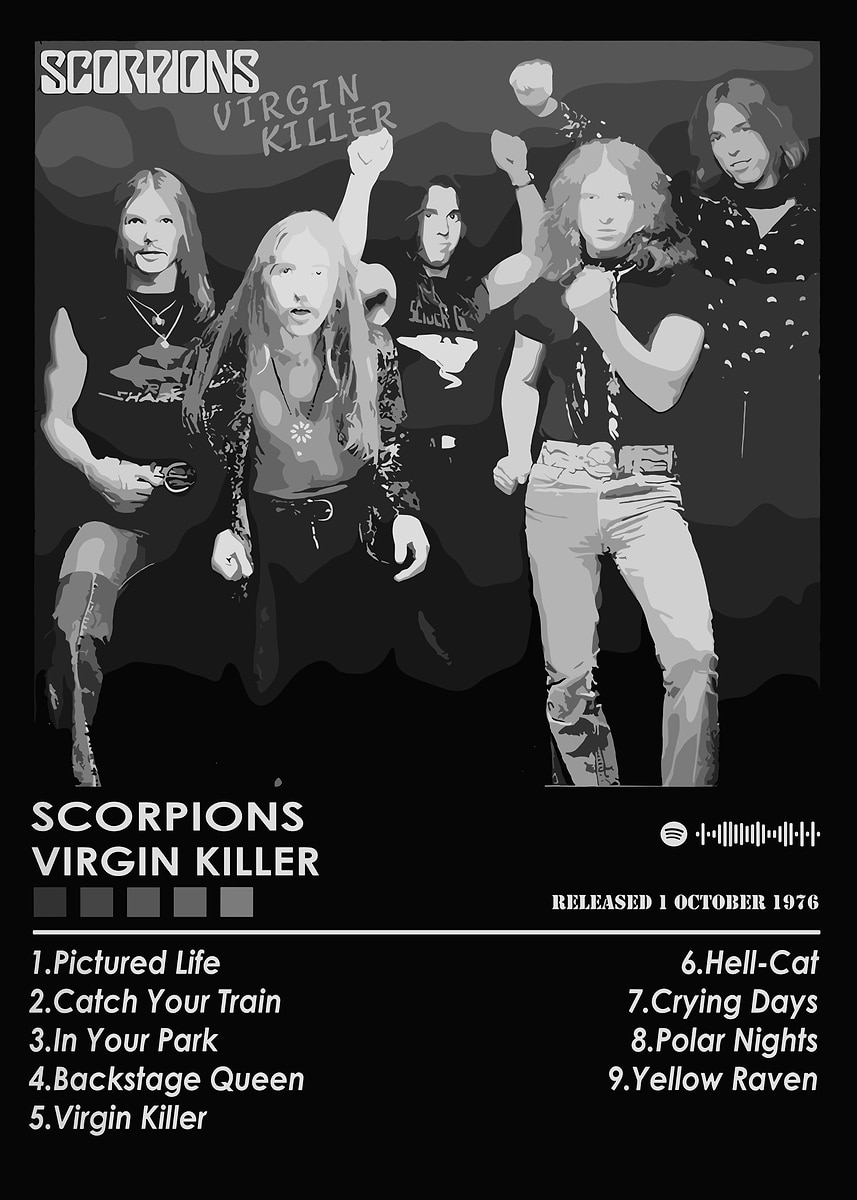 'Scorpions Virgin Killer Album Cover' Poster, picture, metal print