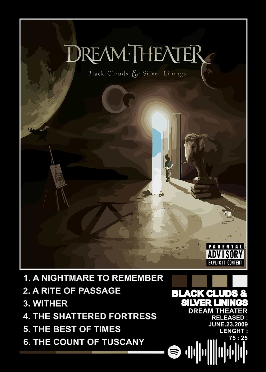 Dream Theater - Black Clouds & Silver Linings' Poster, picture