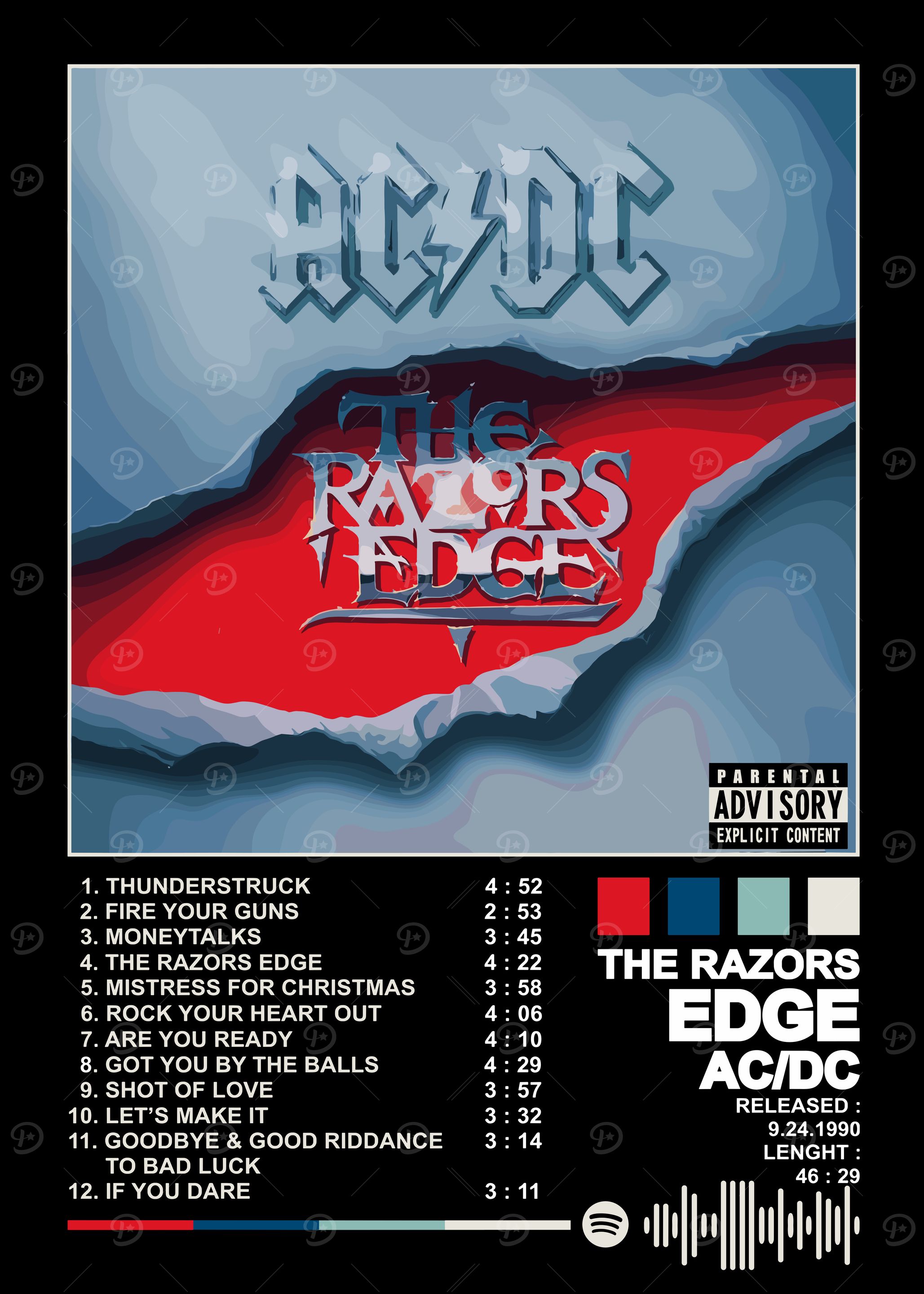 AC/DC The Razor's Edge サイン入り AC/DC – The Razors Edge – Vinyl
