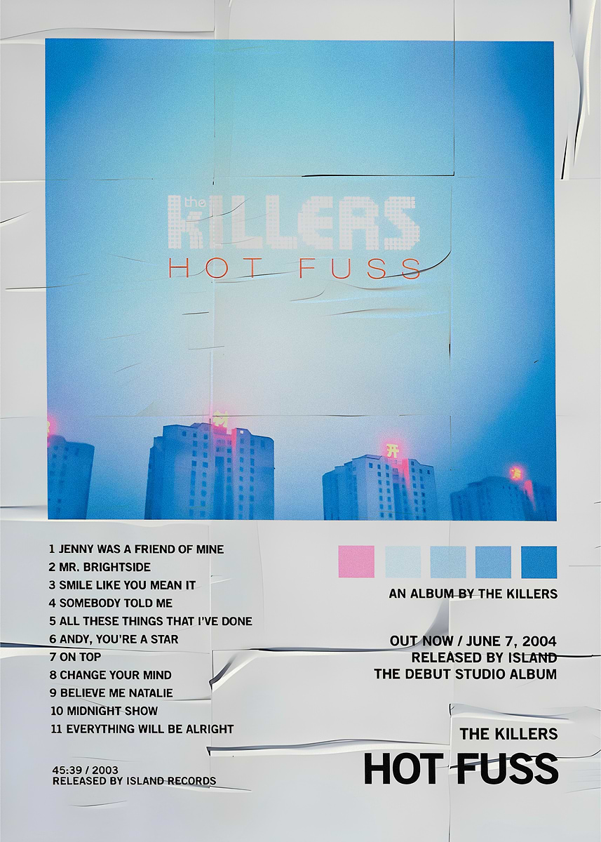 The Killers - Hot Fuss Album Cover' Poster, picture, metal print