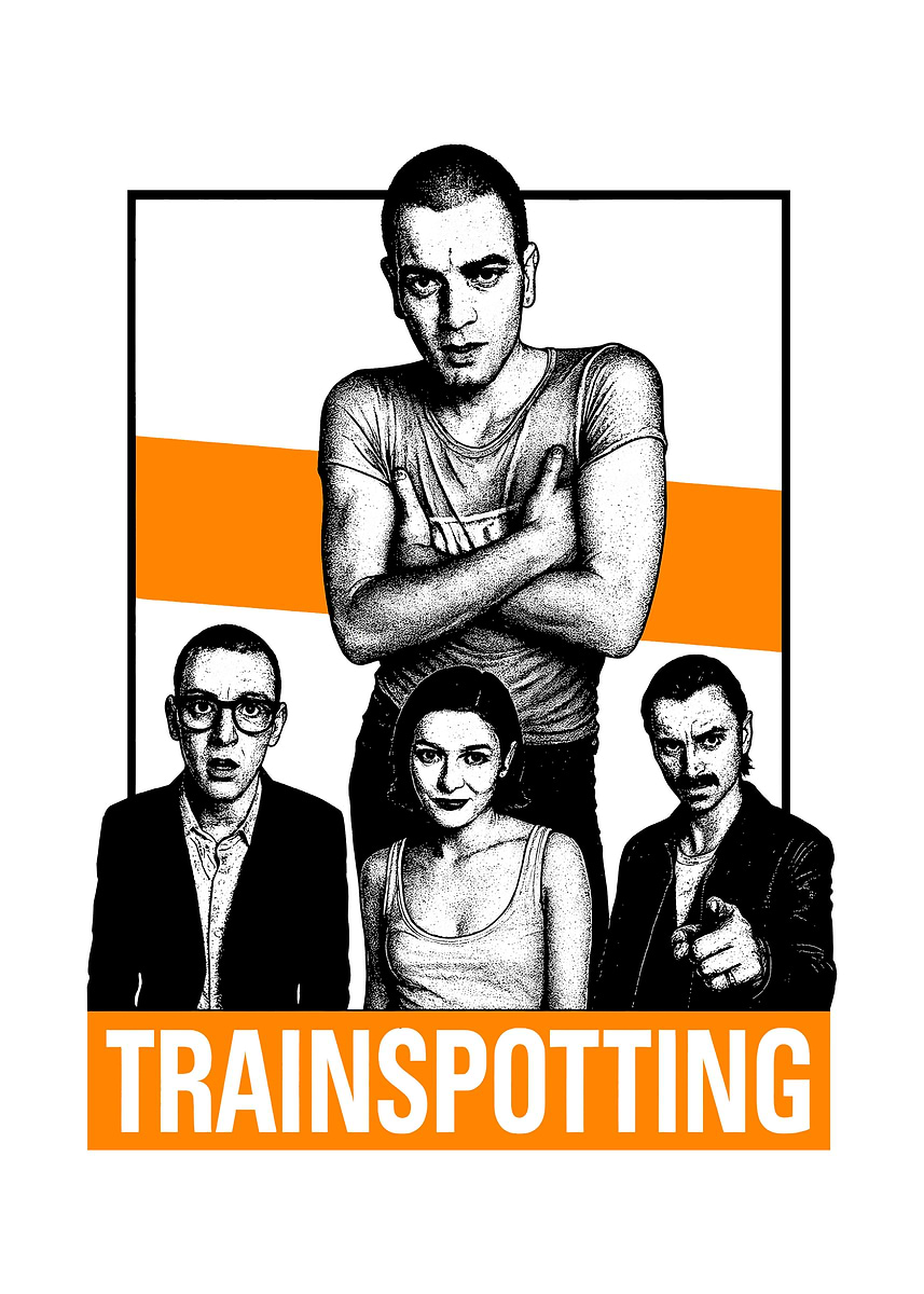 Trainspotting movie poster' Poster, picture, metal print, paint by