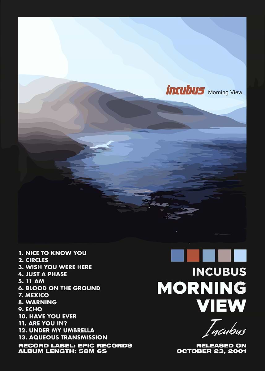 Incubus Morning View Album Cover Art' Poster, picture, metal print