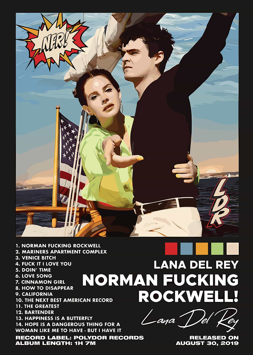 Lana Del Rey - Norman Rockwell Album' Poster, picture, metal print