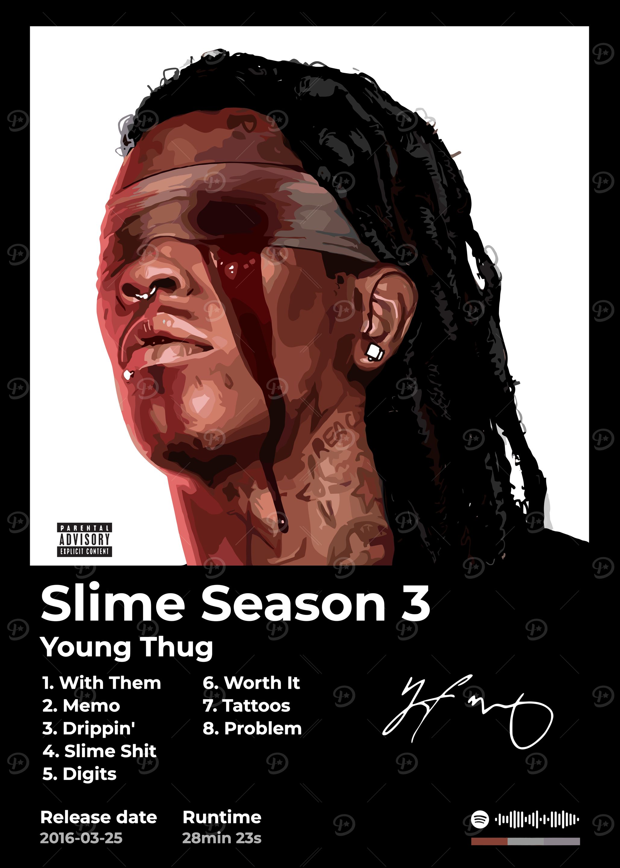 Slime Season 3 Album Cover Art' Poster, picture, metal print