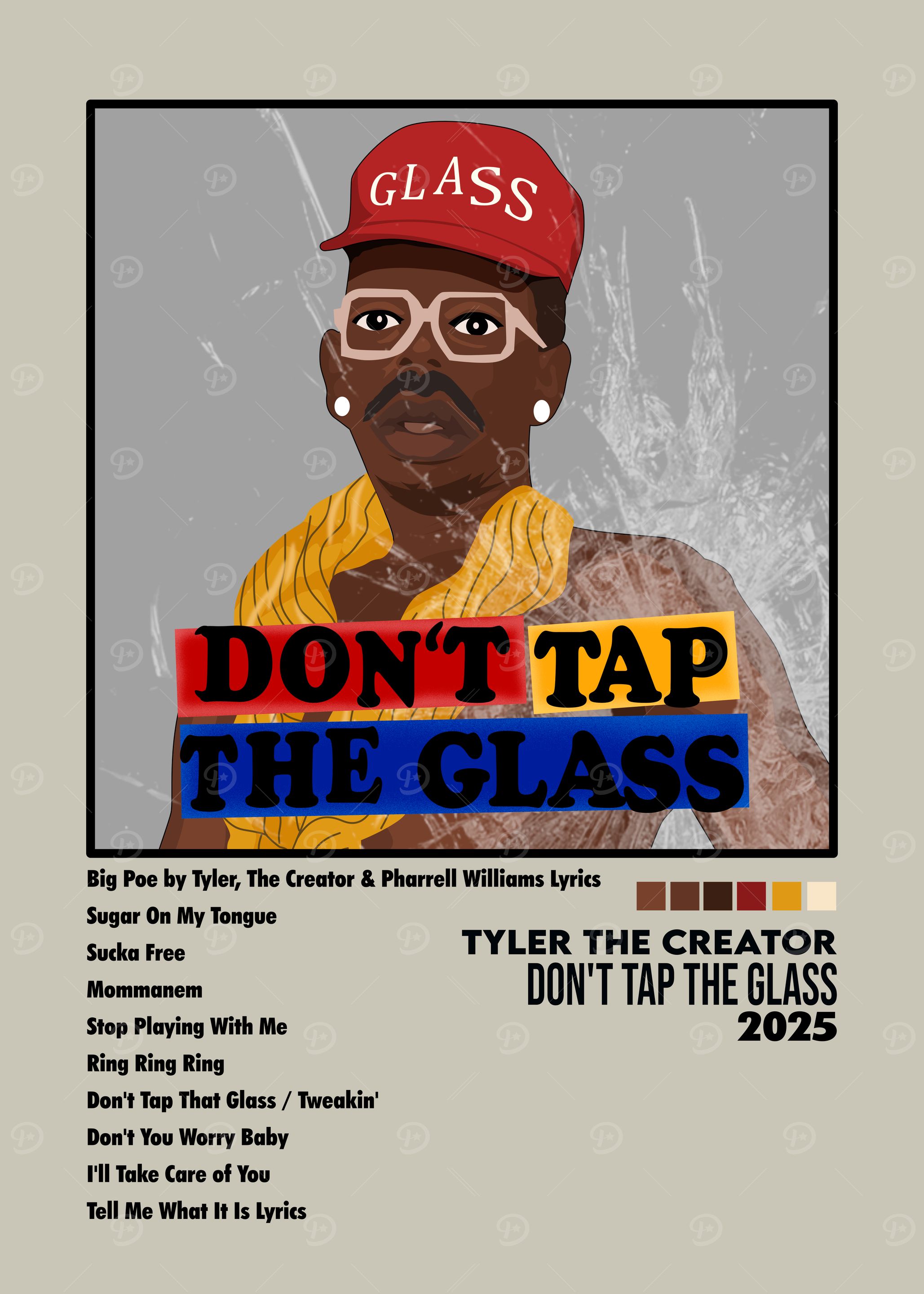 Tyler The Creator Don't Tap Glass' Poster, picture, metal print