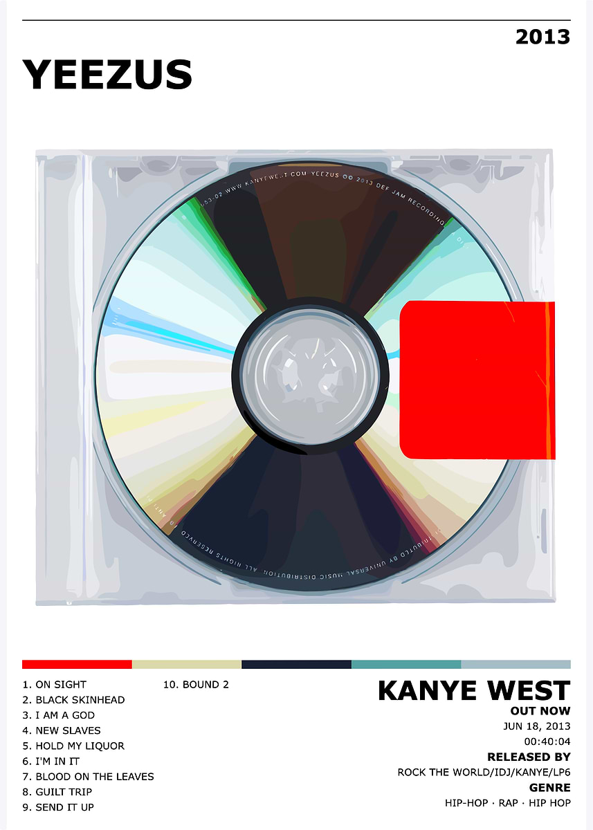 kanye west Yeezus Album Cover Art' Poster, picture, metal print