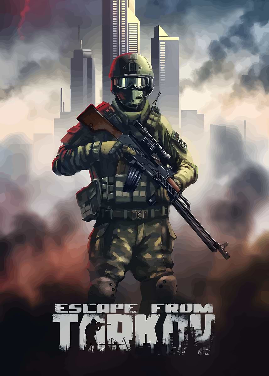 Escape From Tarkov Game Illustration' Poster, picture, metal print