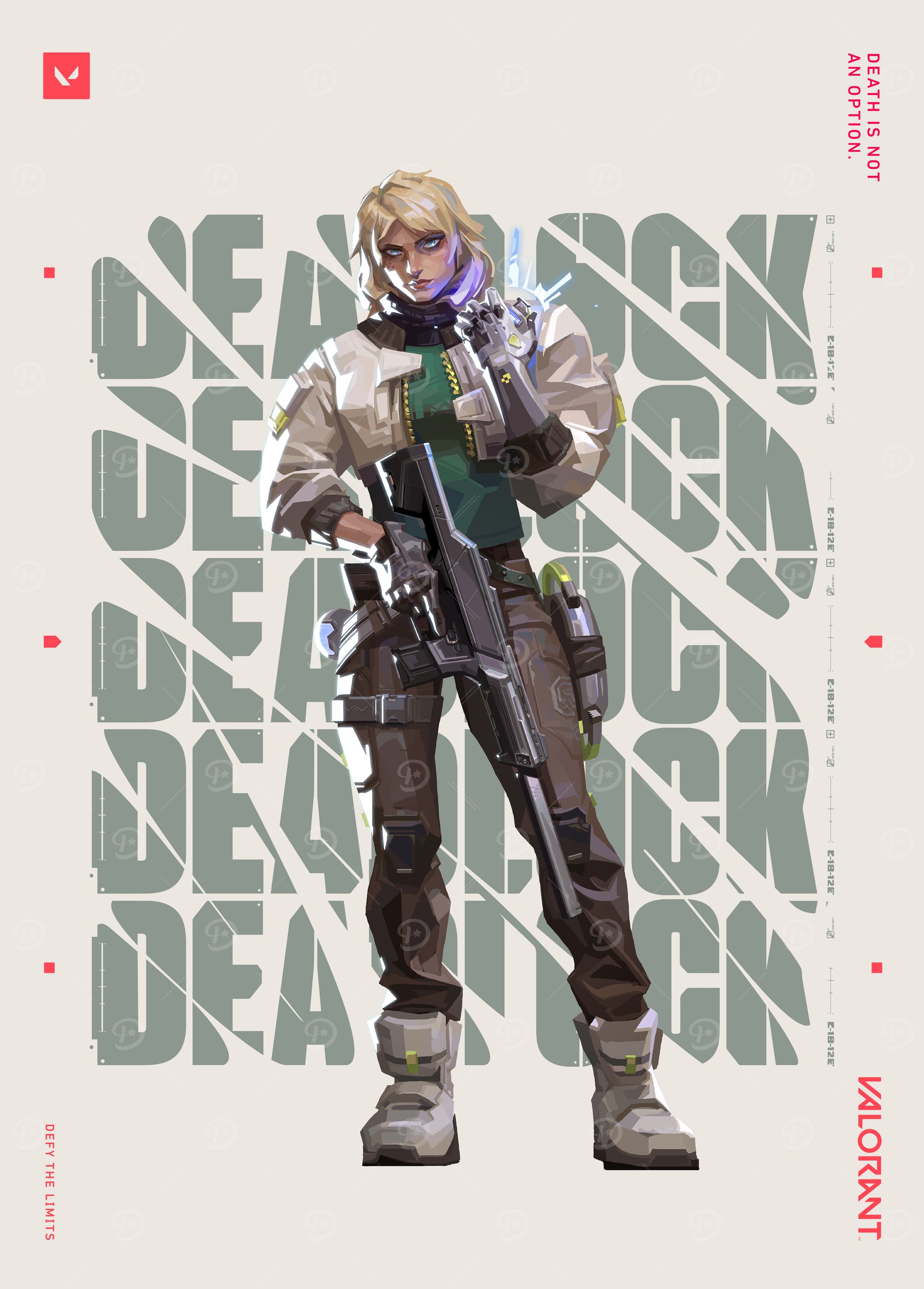 VALORANT Agent Deadlock' Poster, picture, metal print, paint by