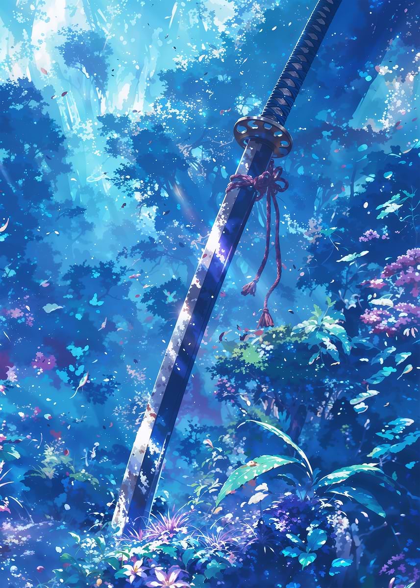 Sword of the Forest Spirit' Poster, picture, metal print, paint by