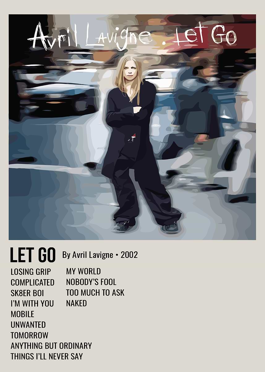 Avril Lavigne Let Go Album ' Poster, picture, metal print, paint