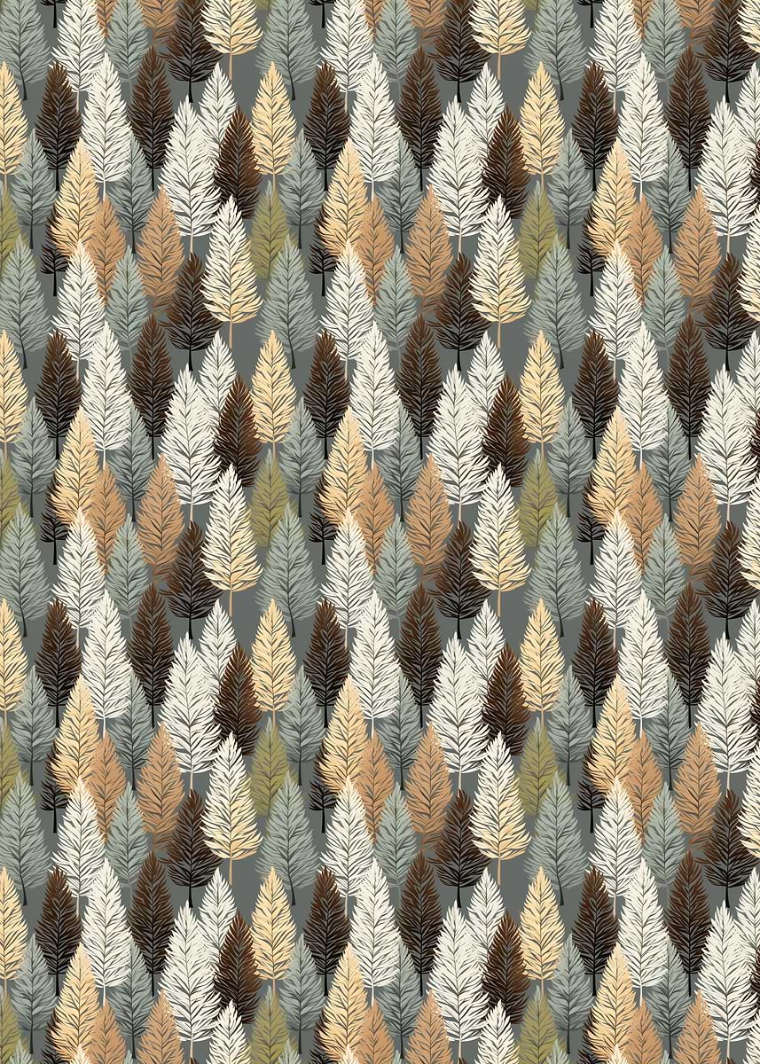 'Dense Forest Pattern with Varied Tree Colors' Poster, picture, metal ...