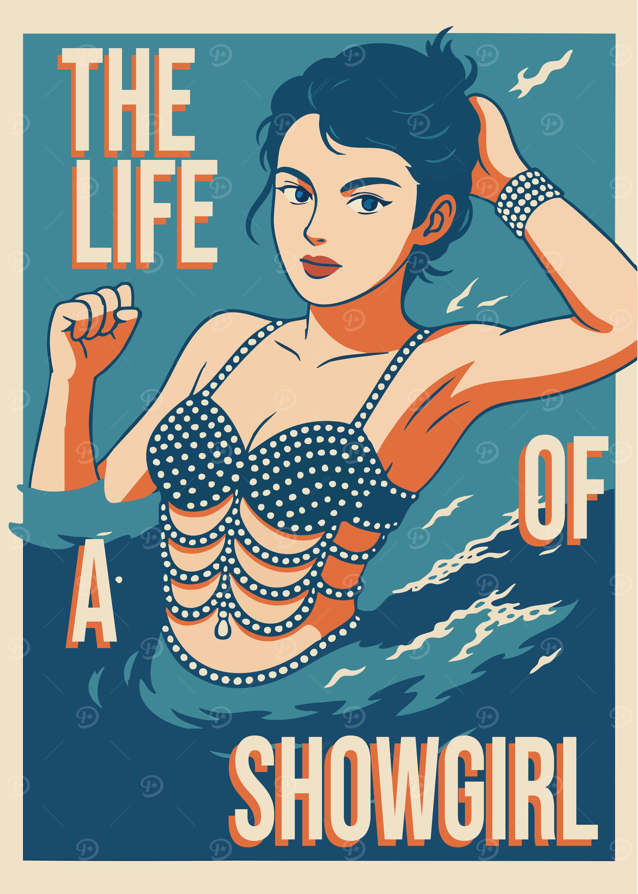 The Life of a Showgirl Poster' Poster, picture, metal print, paint