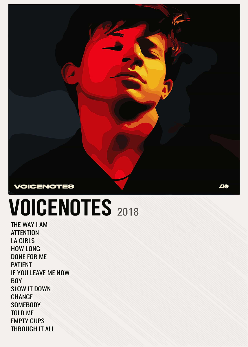 Charlie Puth Voicenotes Album' Poster, picture, metal print, paint