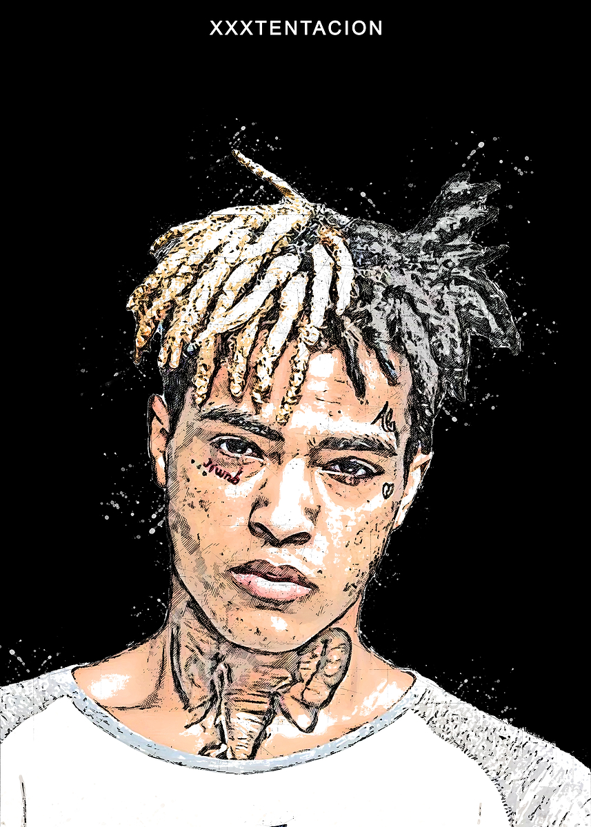 絵 xxxtentacion XXXTentacion x M.HIGH.B – POSTERA