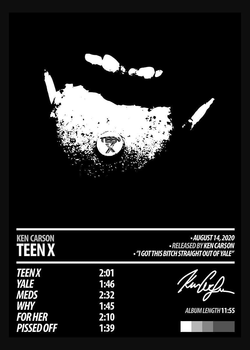 Ken Carson - Teen X Album Cover' Poster, picture, metal print