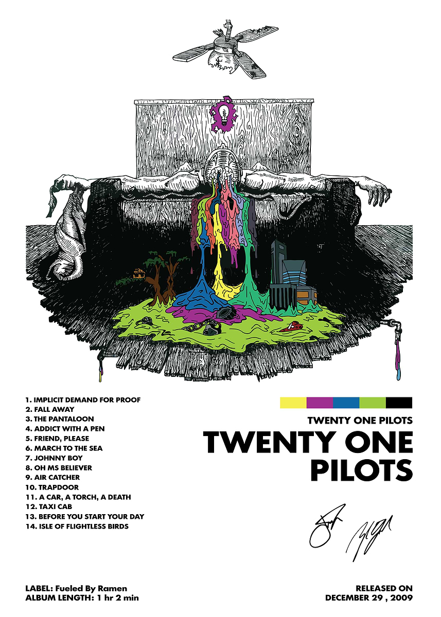 Twenty One Pilots Album' Poster, picture, metal print, paint by