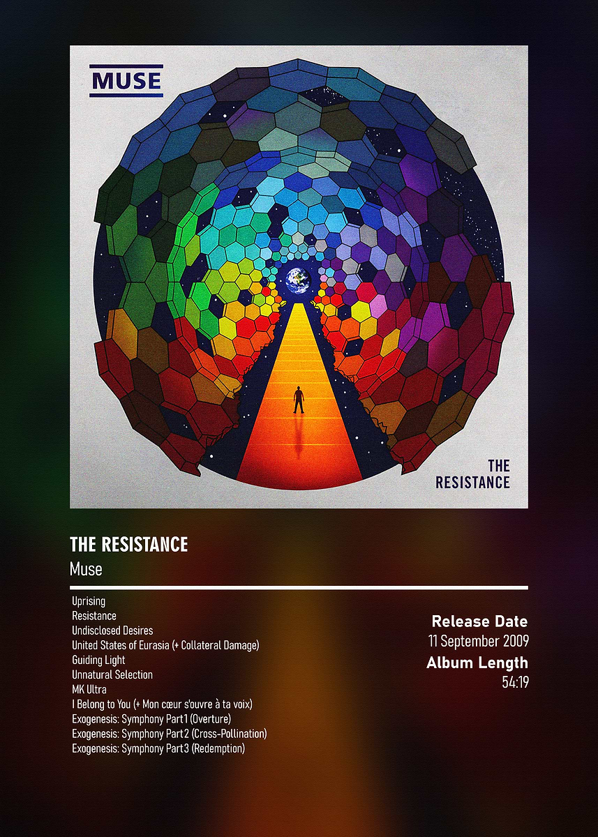 The Resistance Album Cover' Poster, picture, metal print, paint by