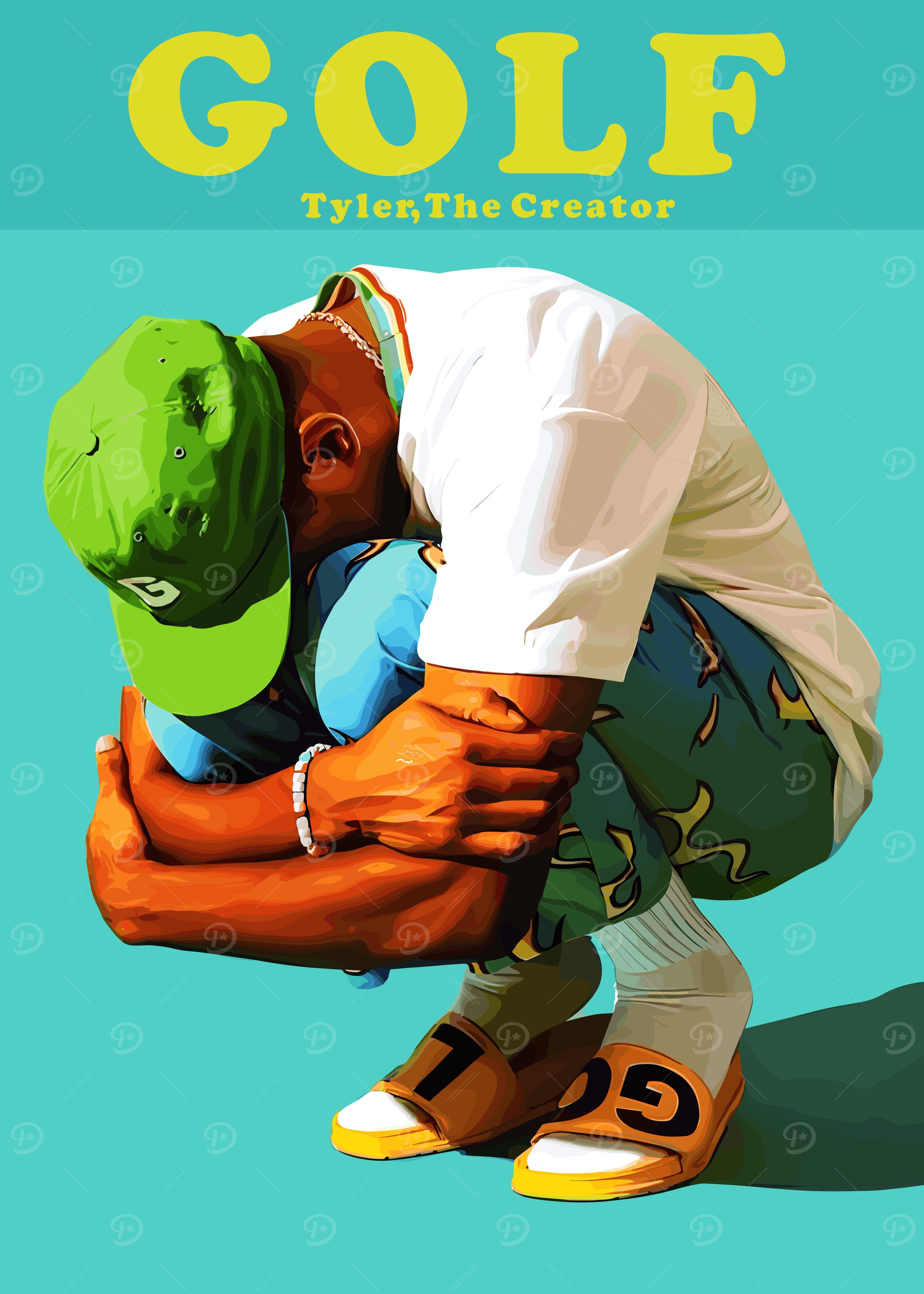 Tyler, The Creator - Golf' Poster, picture, metal print, paint by