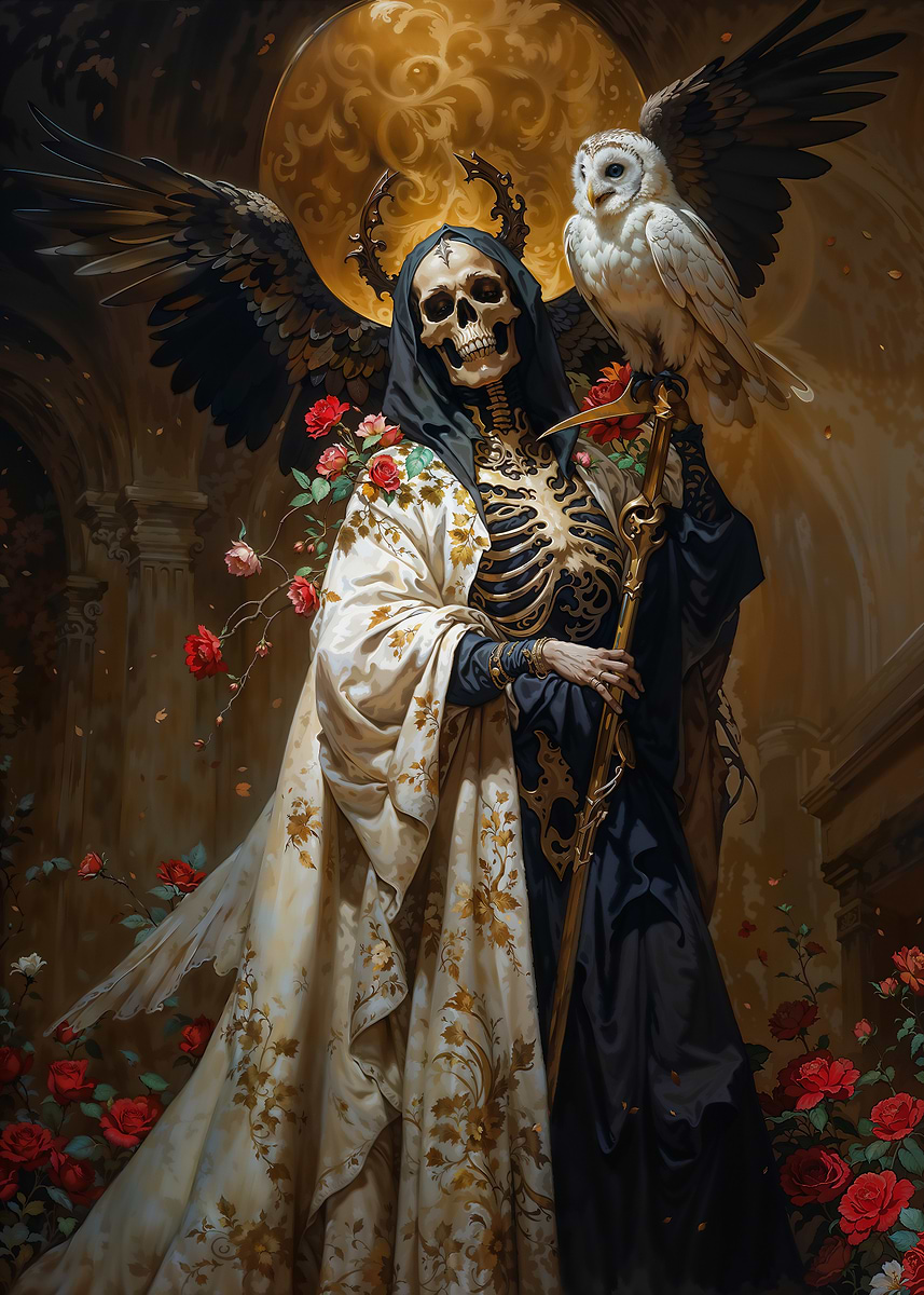 Diosa de lo Inevitable Santa Muerte' Poster, picture, metal print