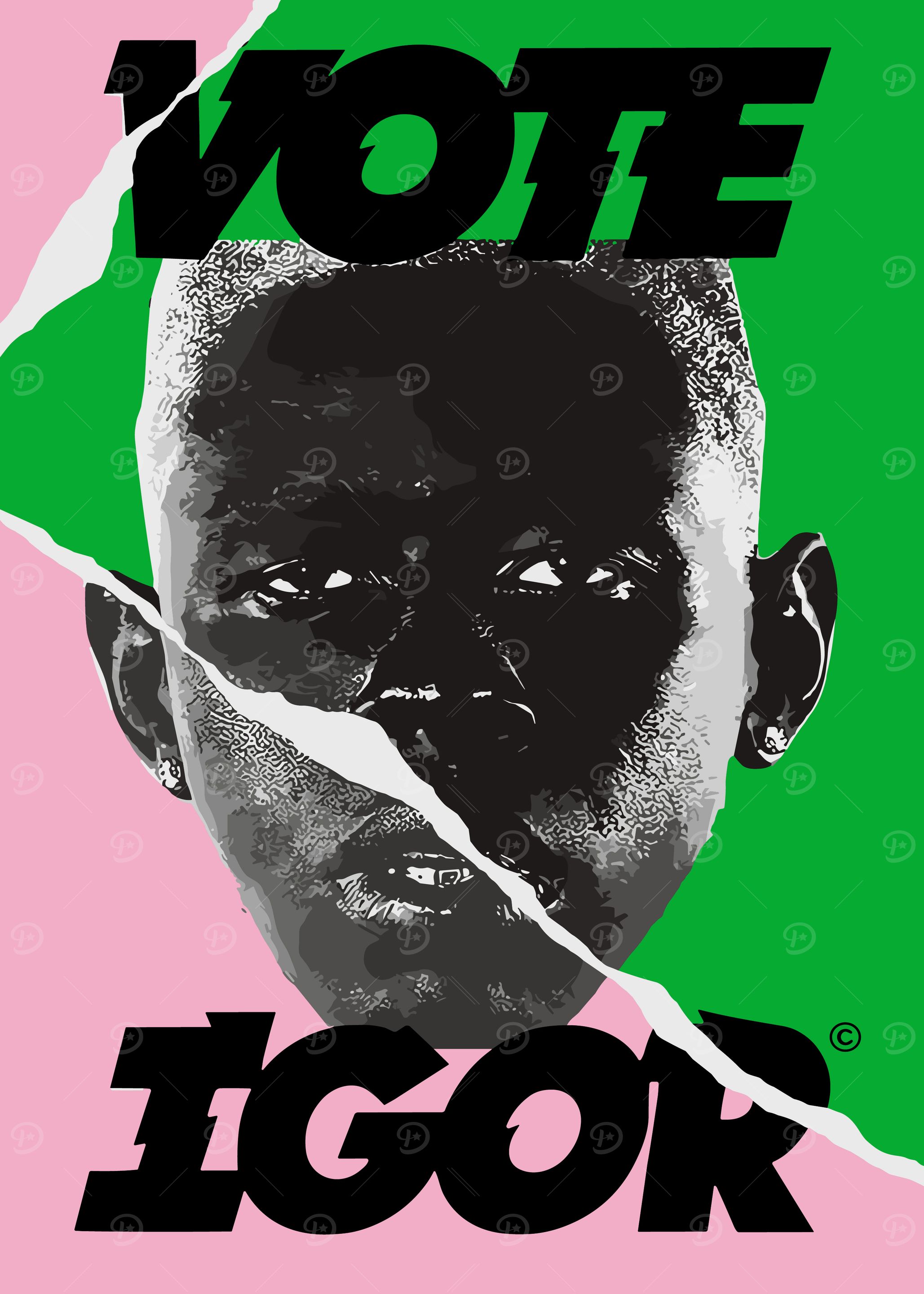 Tyler, the Creator - Vote Igor' Poster, picture, metal print