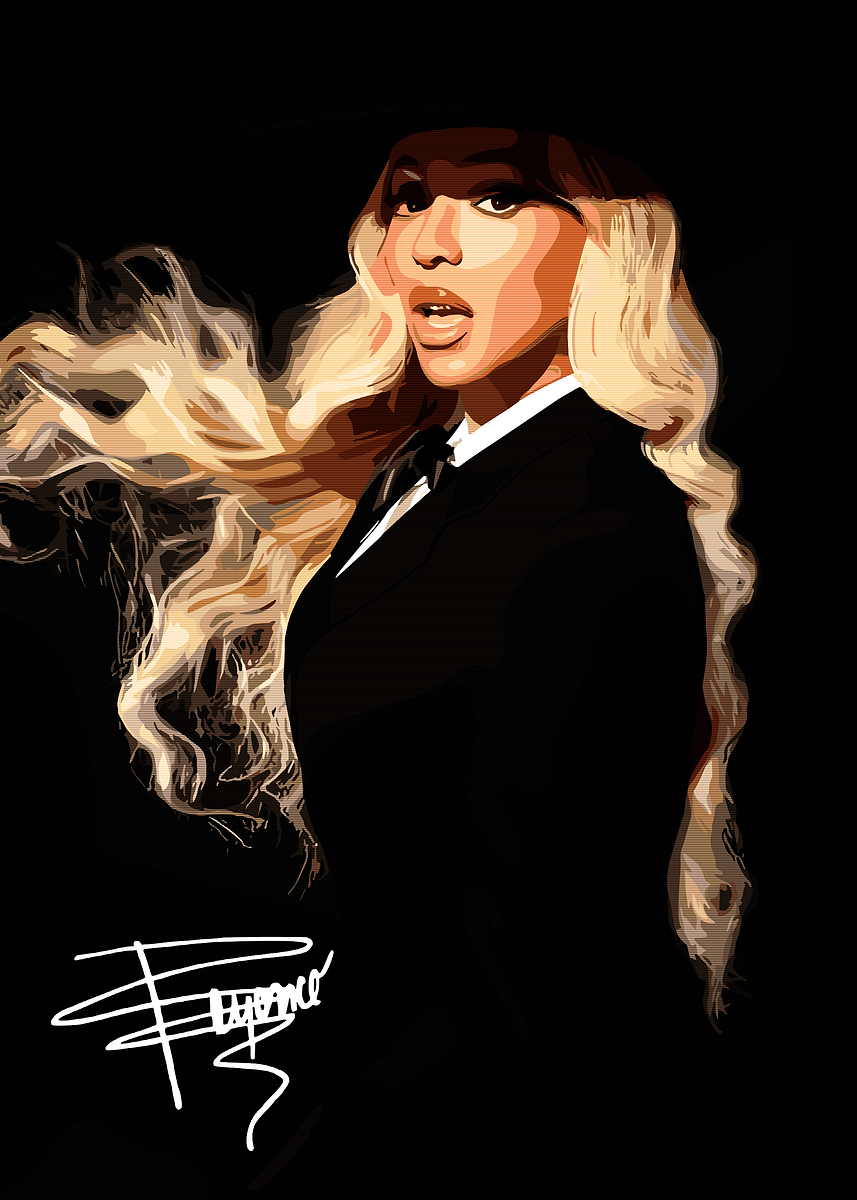 'Beyonce' Poster, picture, metal print, paint by Rose Art | Displate