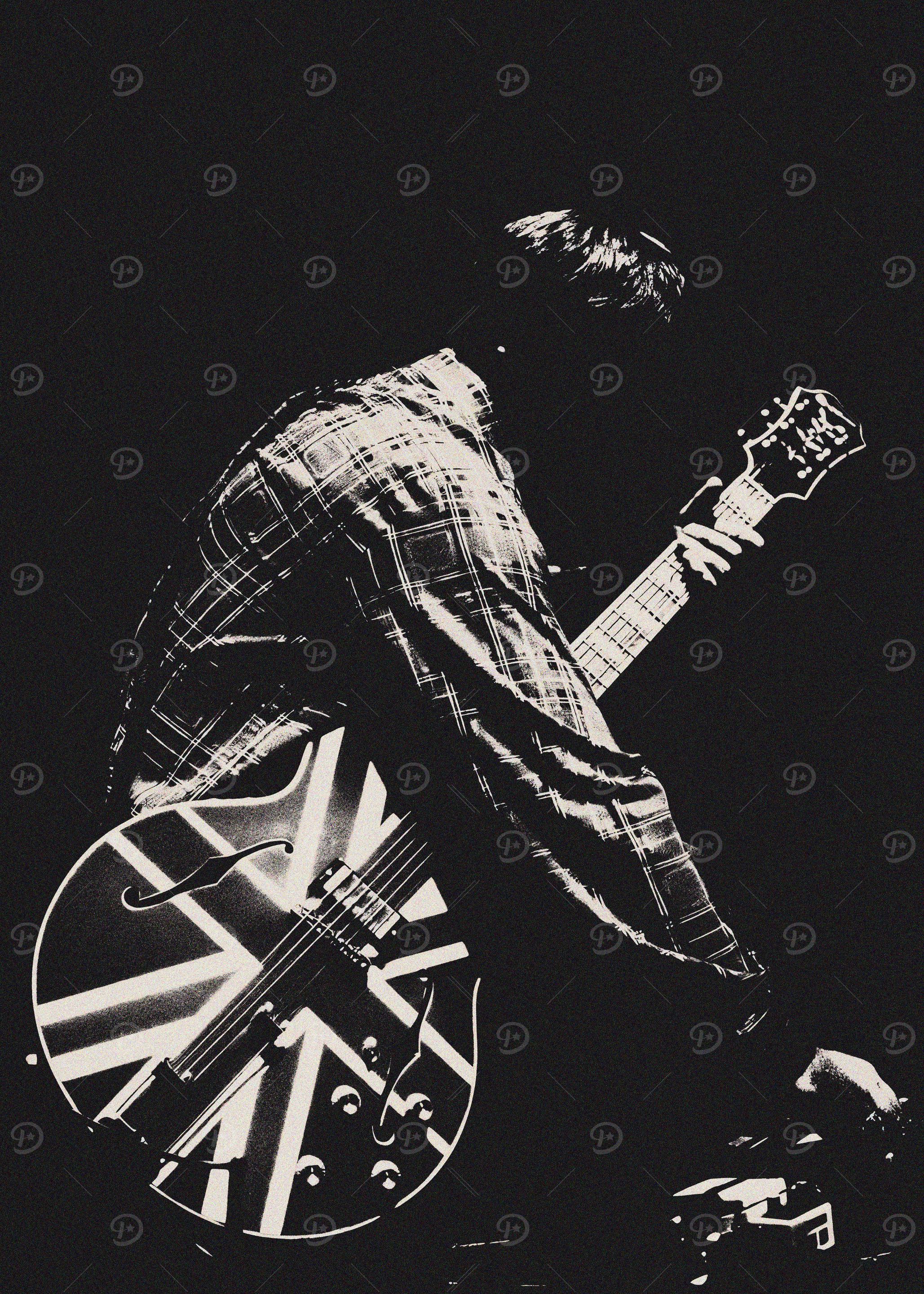 Noel Gallagher Oasis' Poster, picture, metal print, paint by