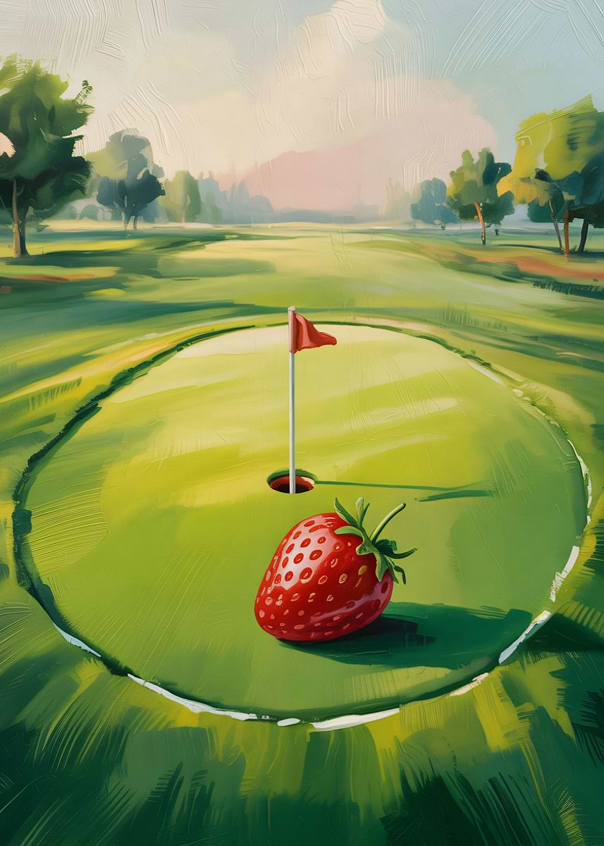 Golf Course Abstract 'Abstract Golf Course' Poster, picture, metal print, paint by Luvnoria ...
