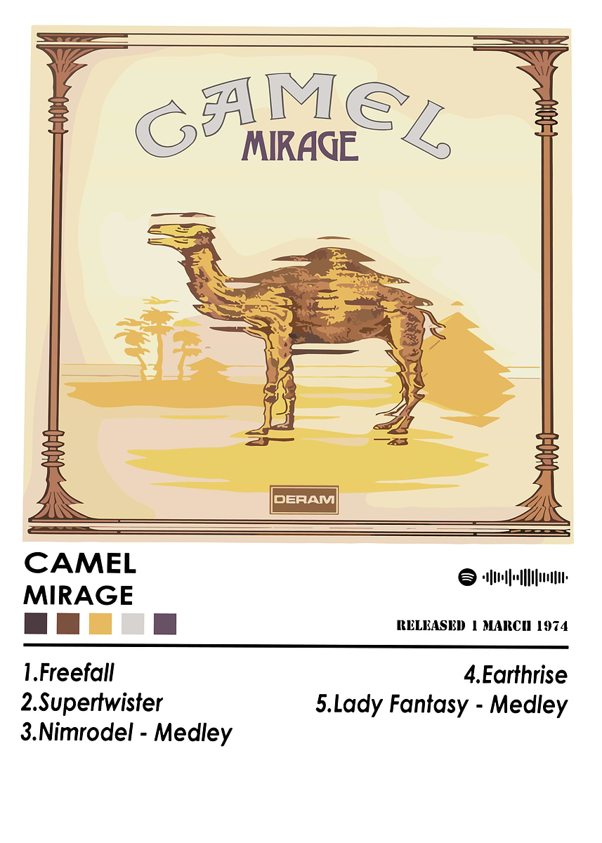 Camel Mirage Album Cover Art' Poster, picture, metal print, paint