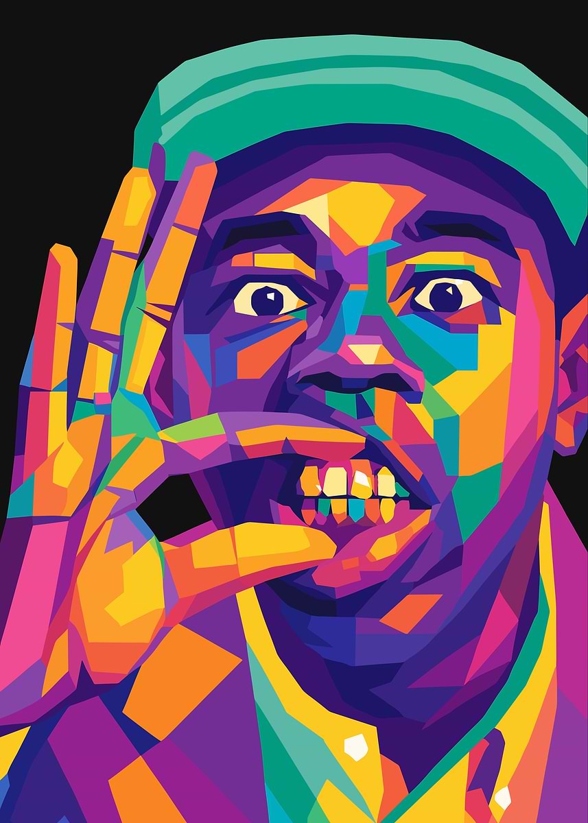 Tyler, the Creator Wpap Art' Poster, picture, metal print, paint