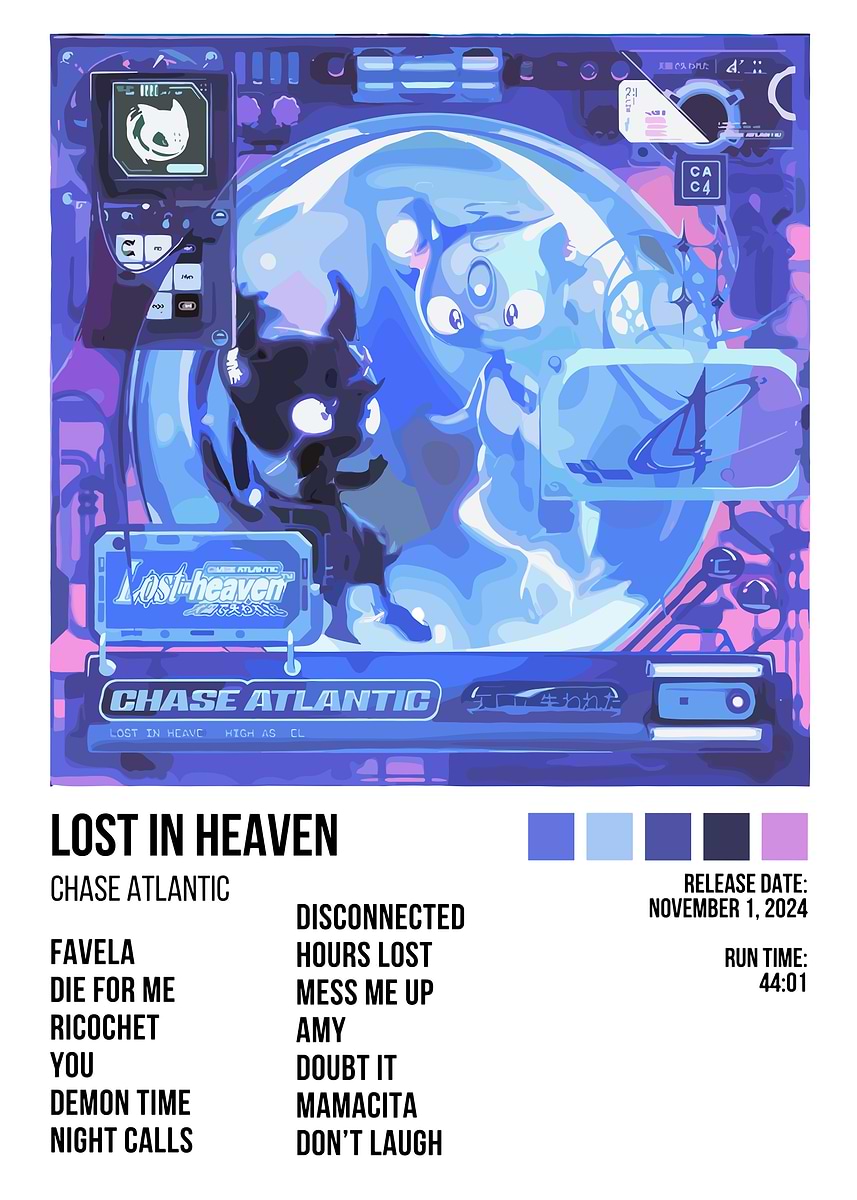 Chase Atlantic Lost in Heaven Album' Poster, picture, metal print