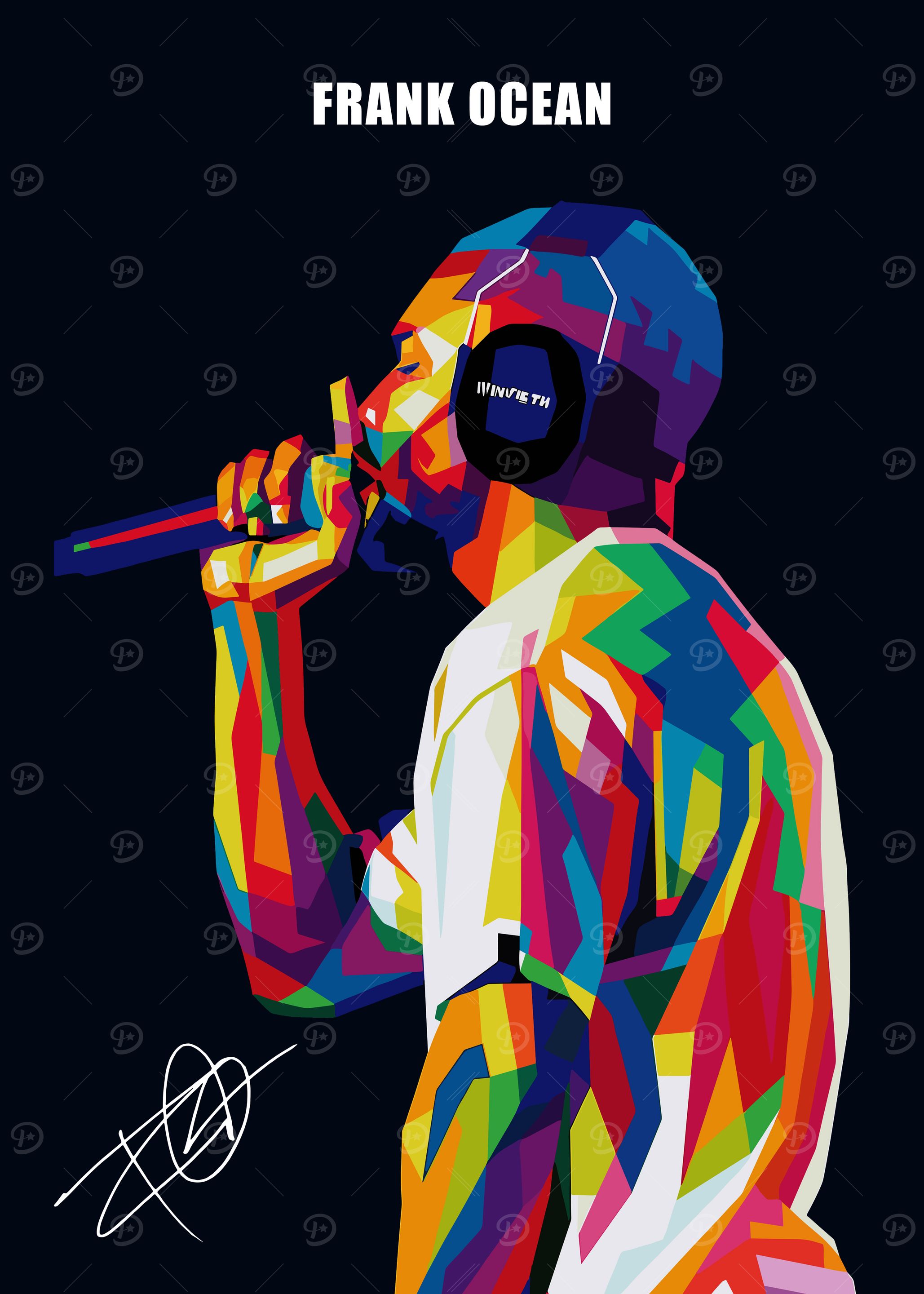 Frank Ocean Wpap Art' Poster, picture, metal print, paint by Flayy