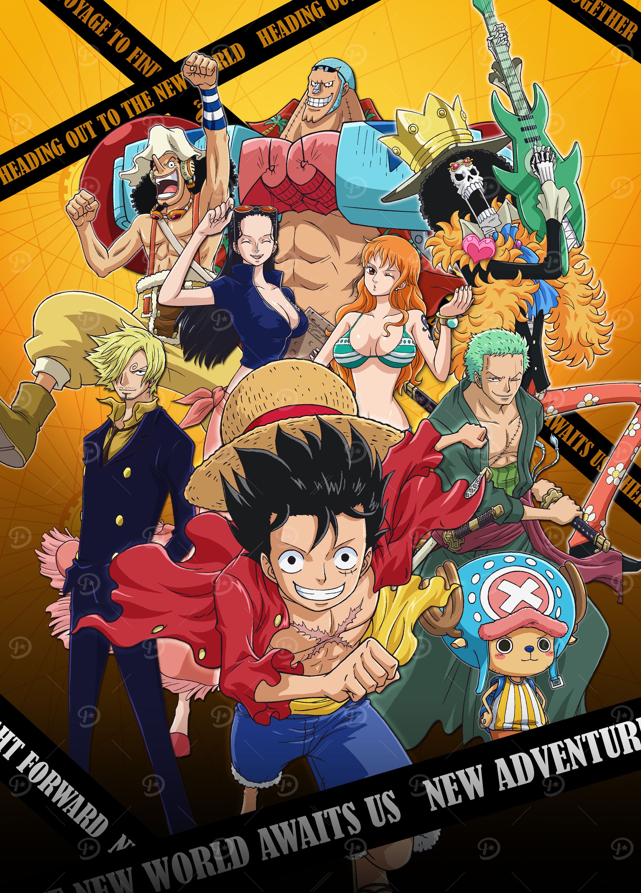 ワンピース　アートコースター STRAW HAT CREW The World 3e8f0e767d03241c721100896e6751