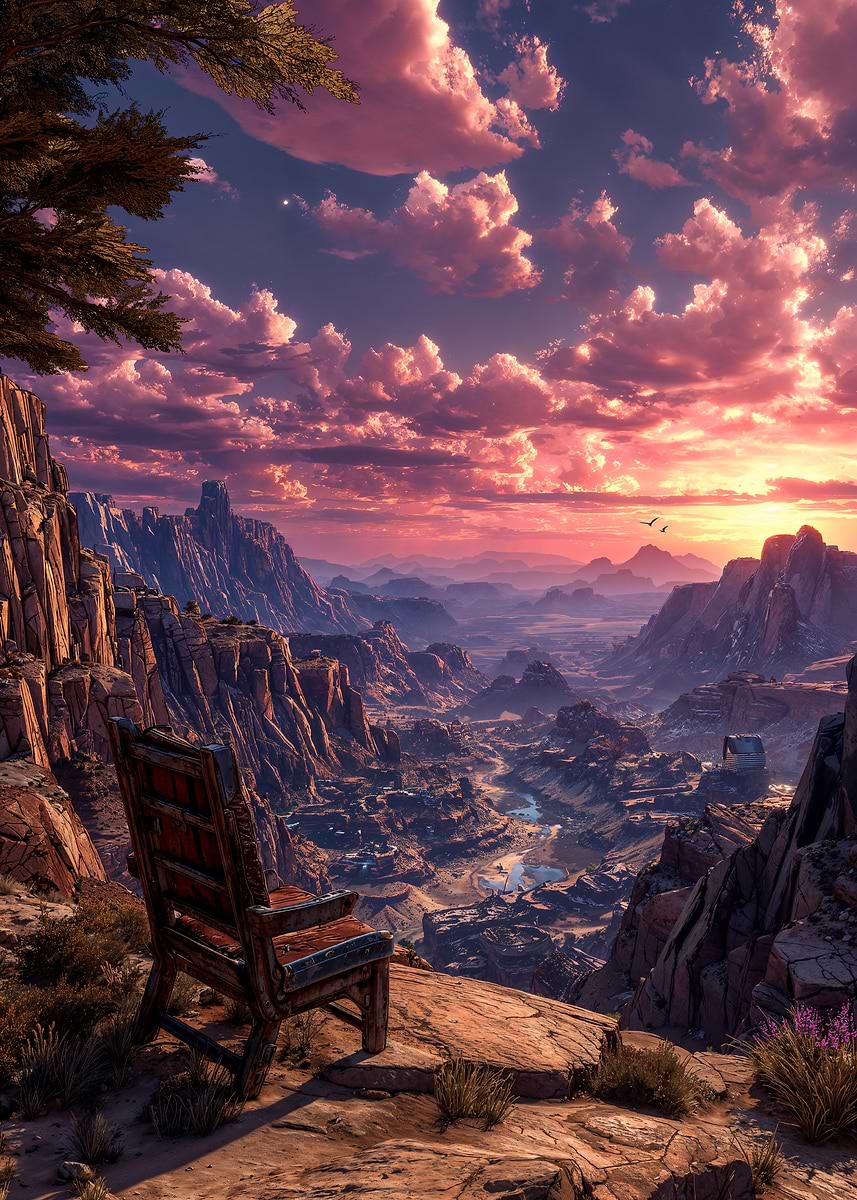 Throne of Dust — from the Wasteland Frontiers collection, a Pixaverse metal print