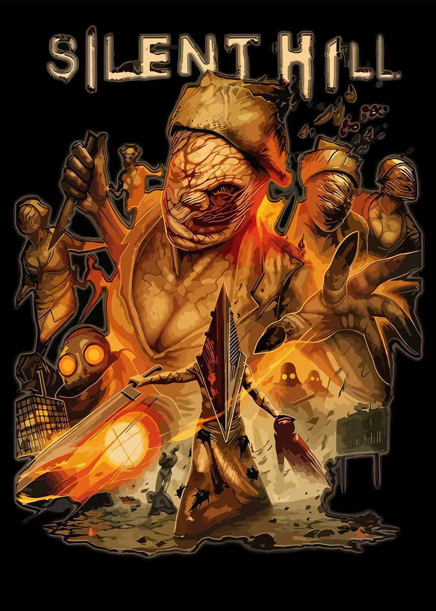 Silent Hill Game Poster Art' Poster, picture, metal print, paint