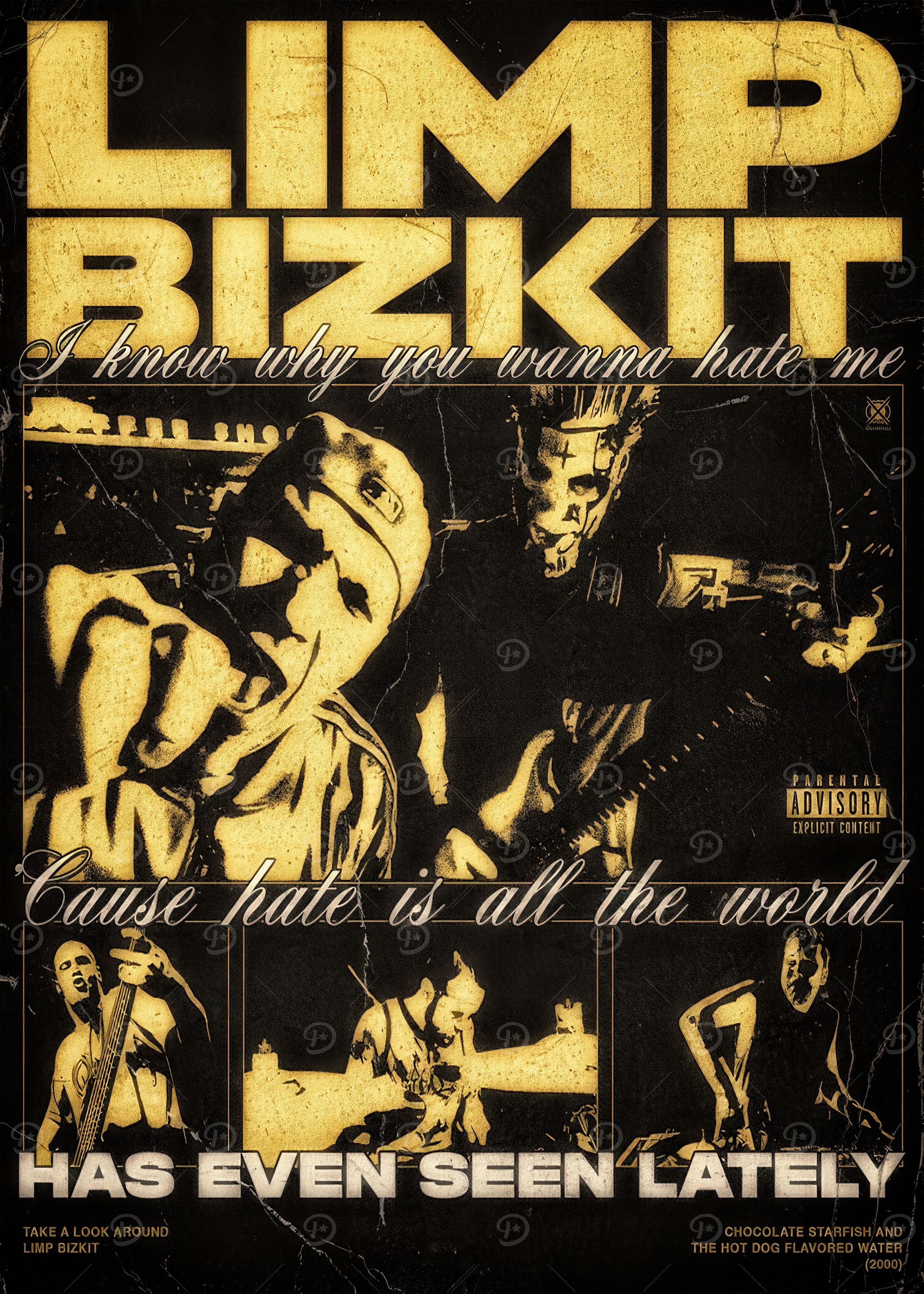Limp Bizkit Album Cover Art' Poster, picture, metal print, paint