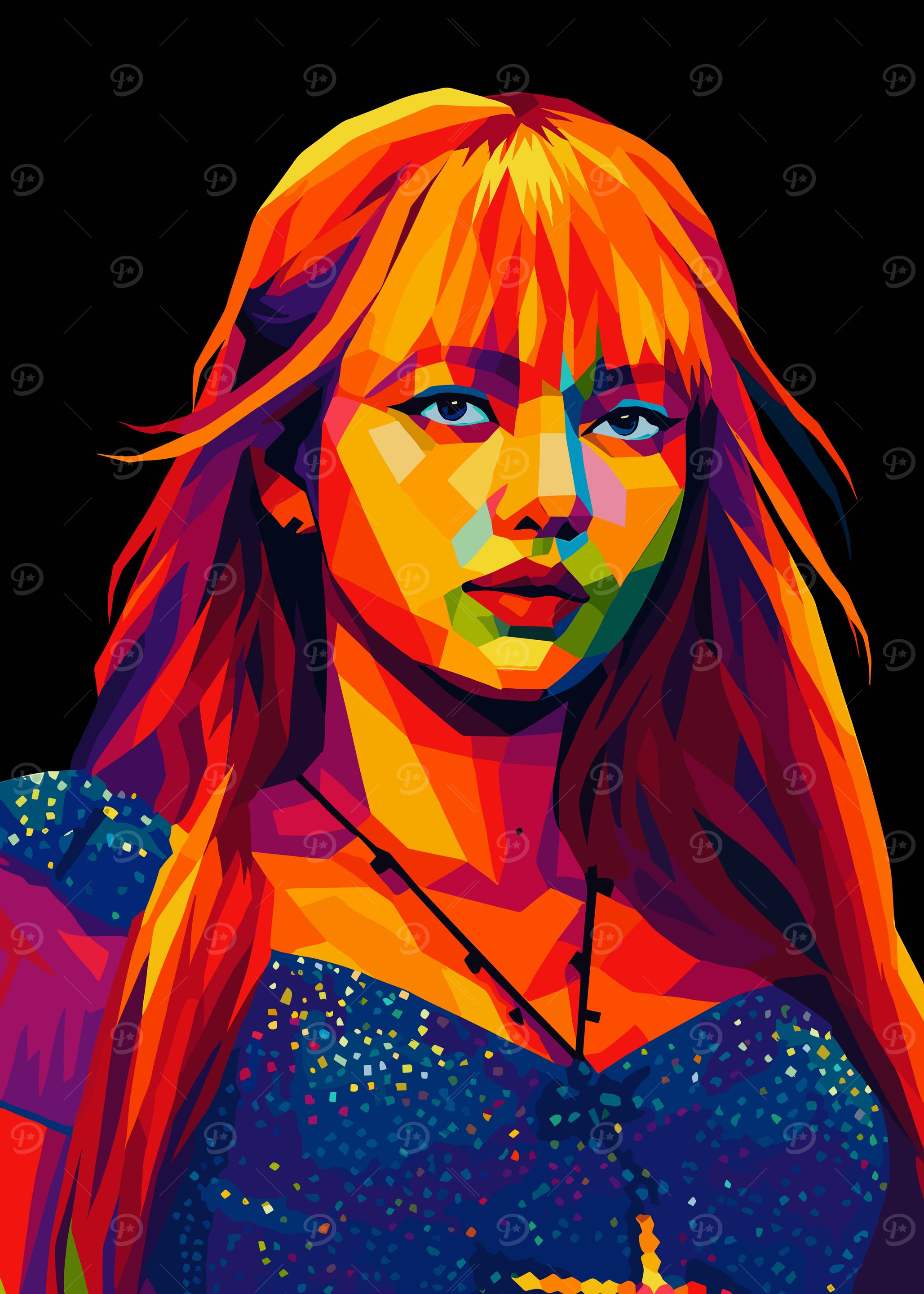 Lisa from Blackpink Pop Art Portrait' Poster, picture, metal print