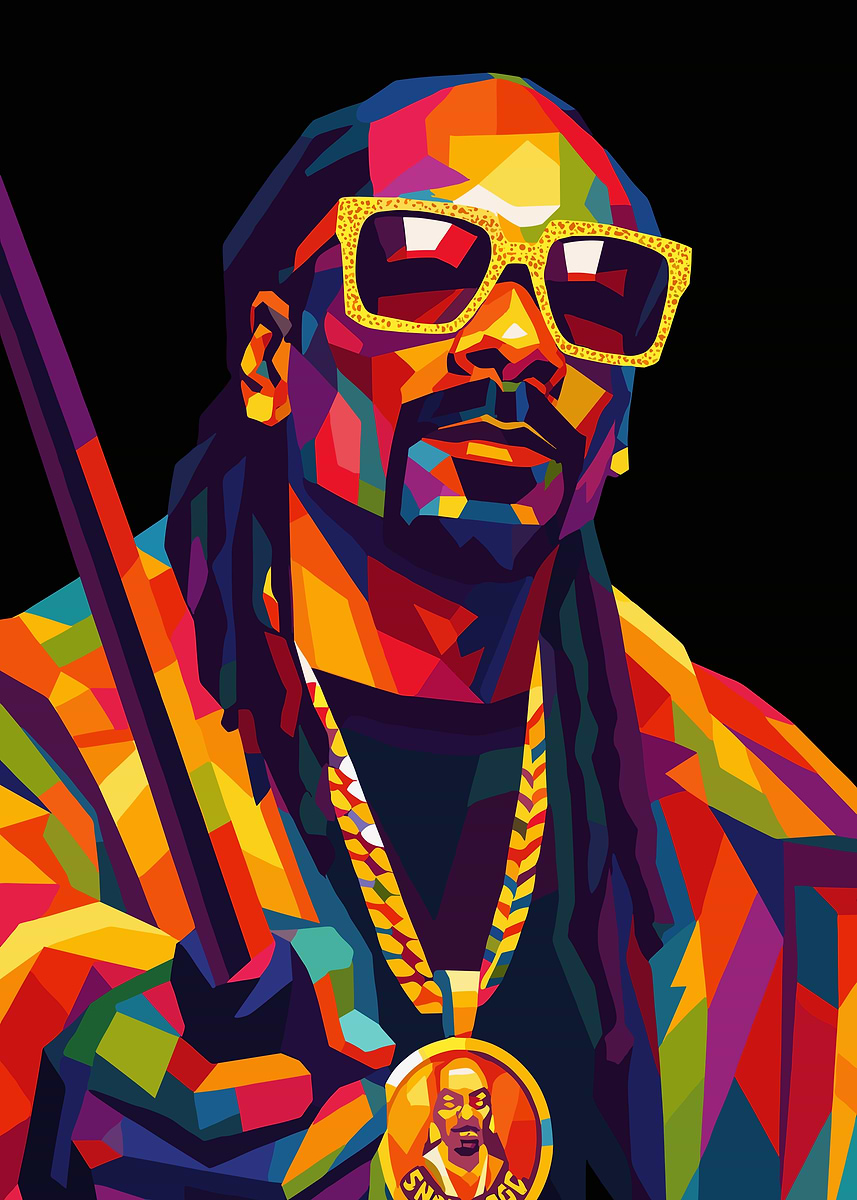 Snoop Dogg Wpap Art' Poster, picture, metal print, paint by Flayy
